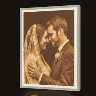 Framed Panel lithophane lamp