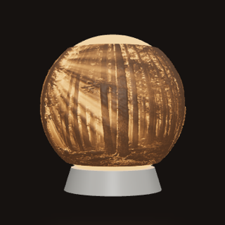 Globe Lamp lithophane lamp